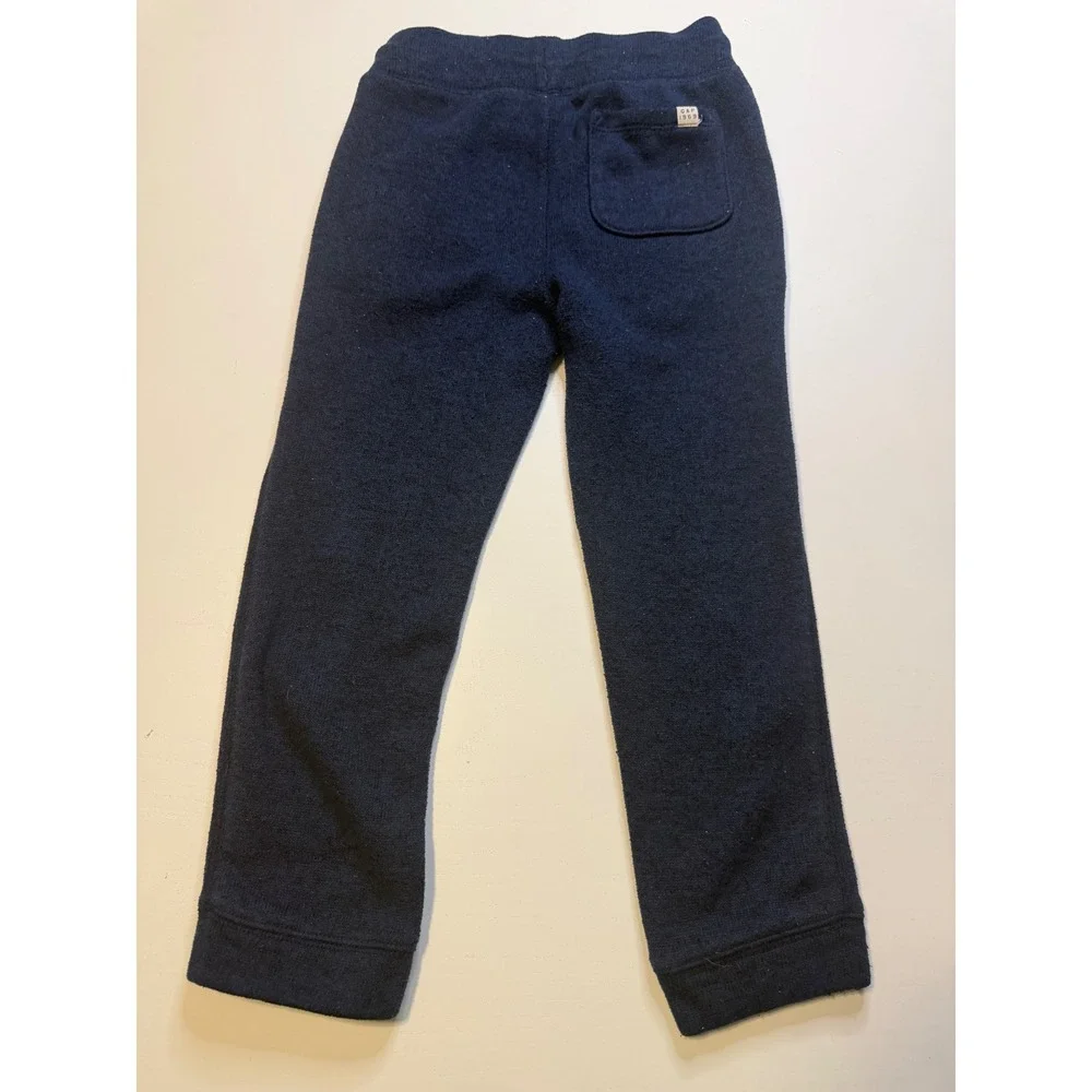 Gap Kids 1969 Navy Blue Knit Jogger Pants Boys Size S 6-7 Drawstring Sweatpants